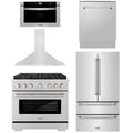 36 Gas Range, Range Hood, Microwave Drawer, Dishwasher, Refrigerator O47375