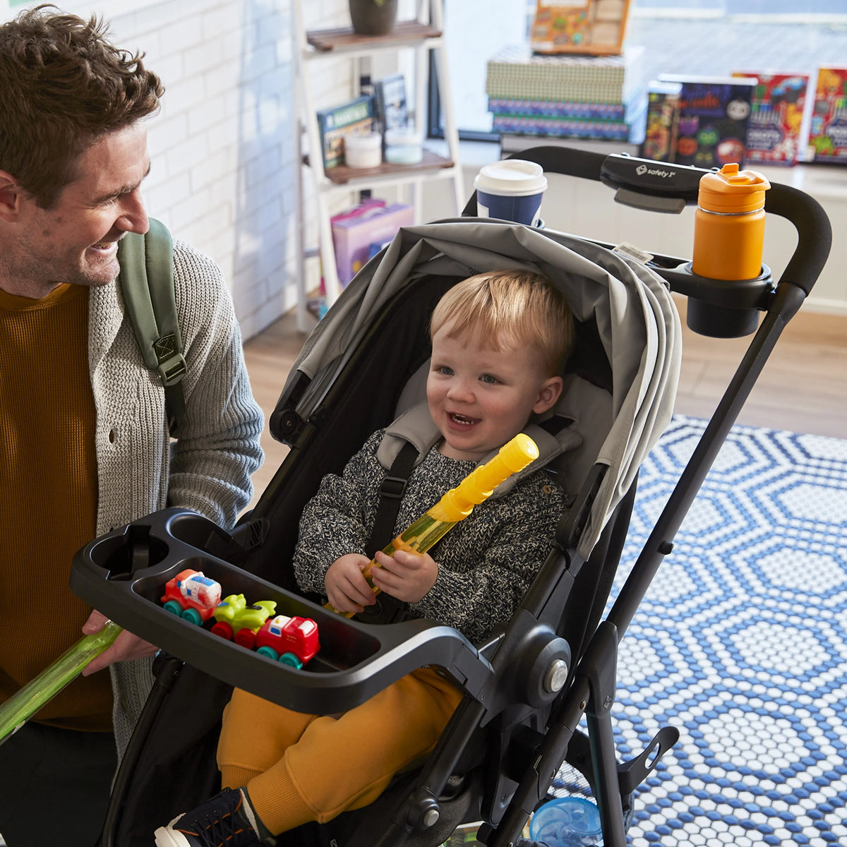 Grey Modular Travel System Stroller with Infant Car Seat C888