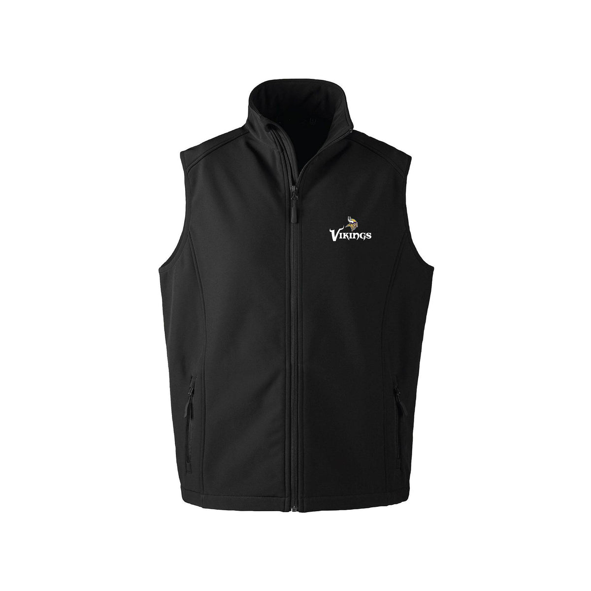Black Softshell Full-Zip Vest Q716