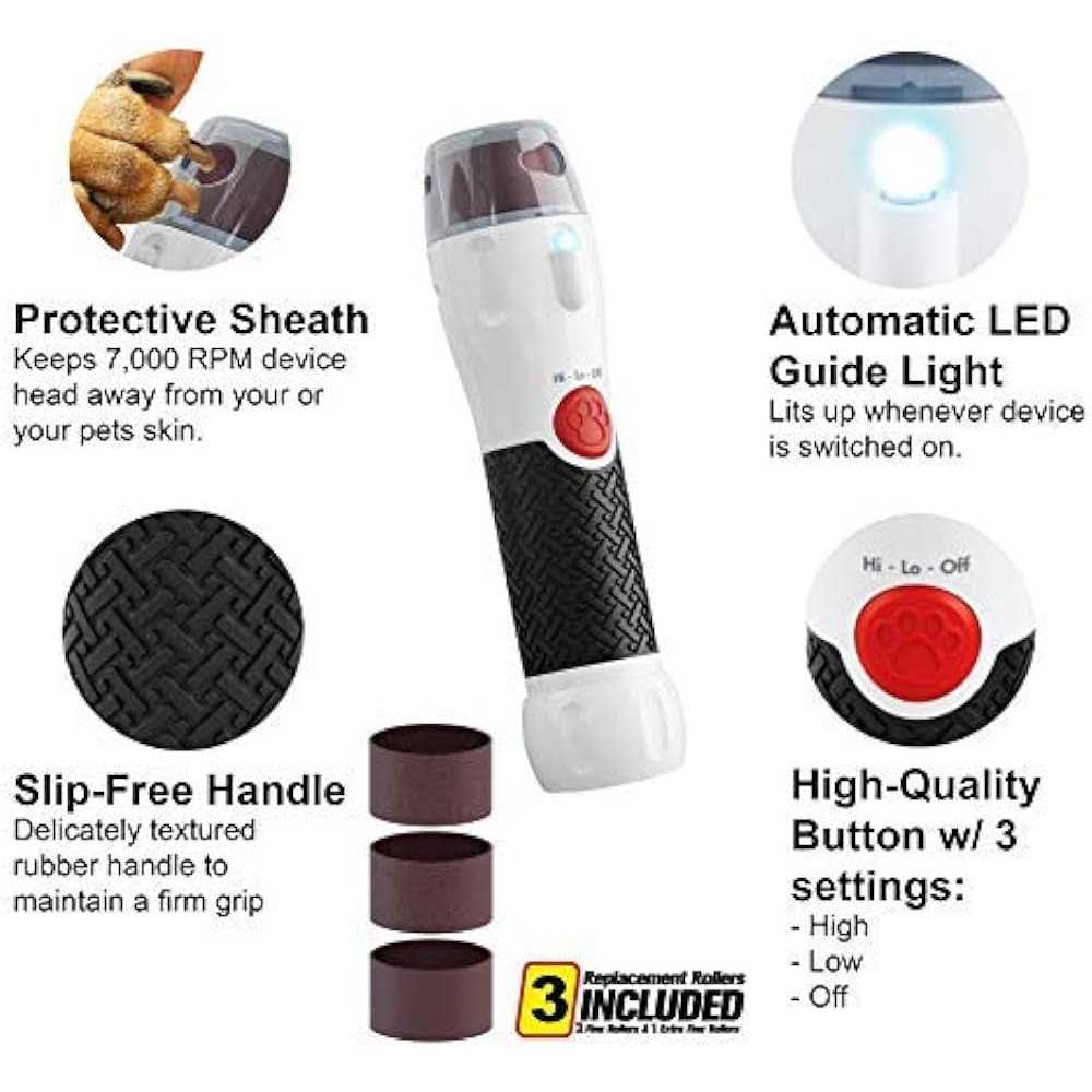 Pet Nail Rotating File Dog Nail Grinder Trimmer 3 Modes Y1401