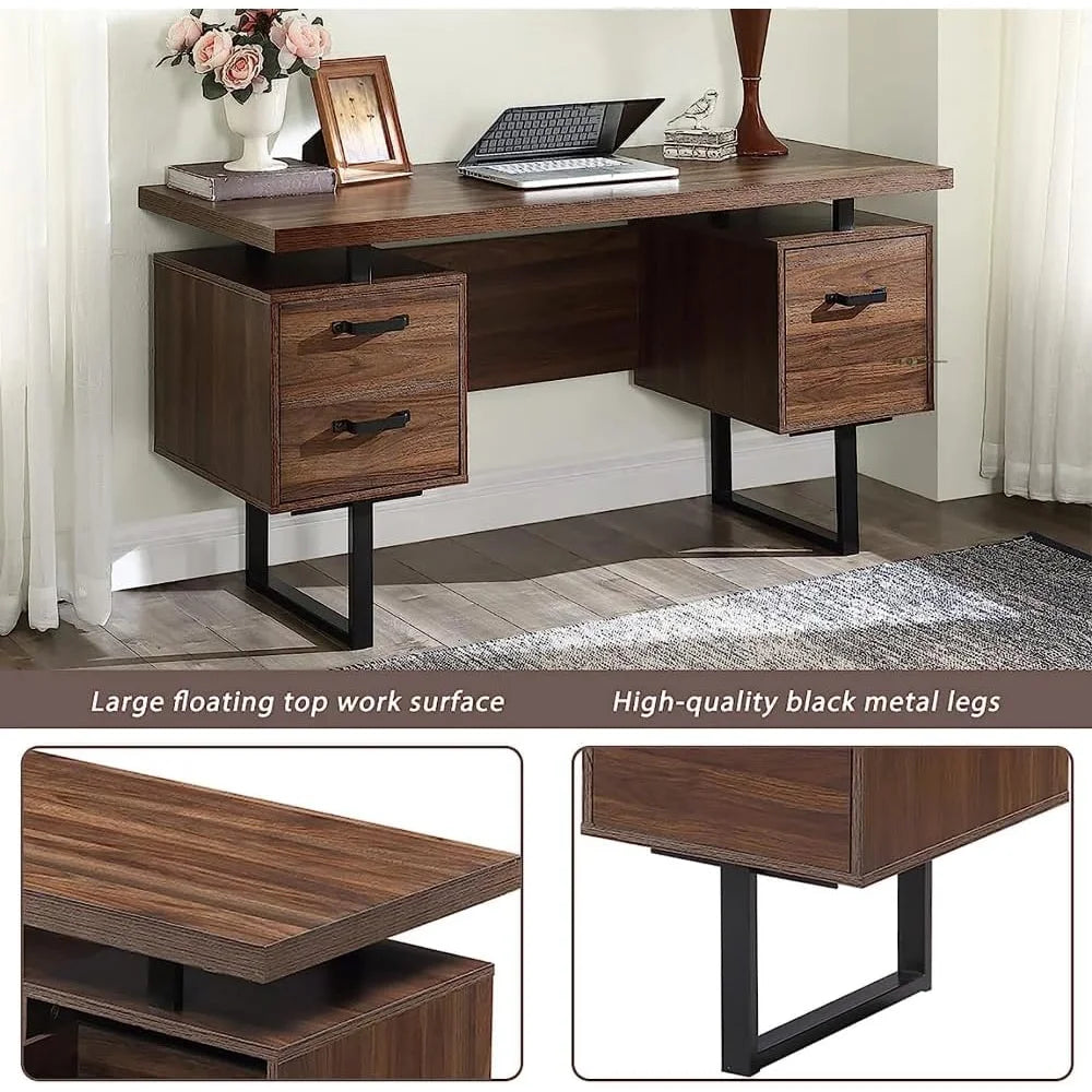 59 Inch Writing Desk with Drawers C20638