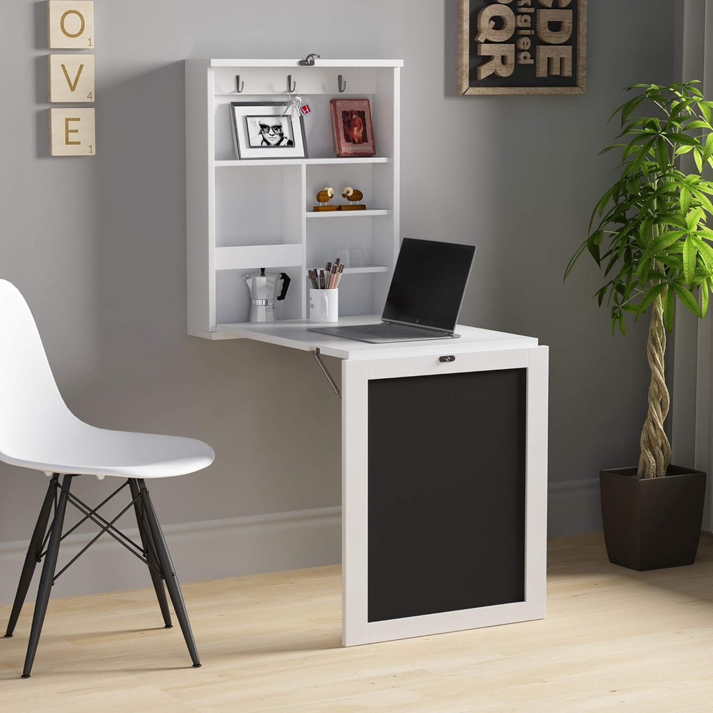 Wall Mounted Folding Desk with Storage Z314