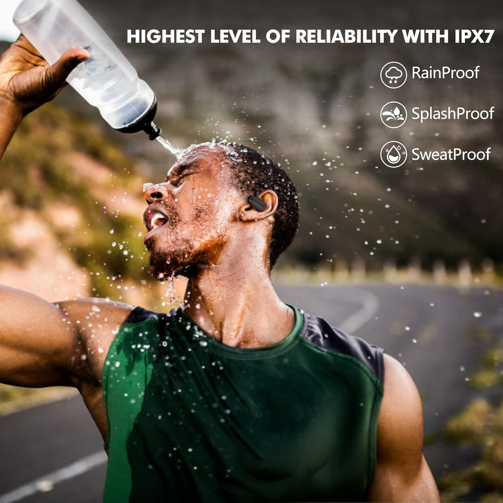 Open Ear Wireless Earbuds with Earhooks, 18 Hours Playtime, IPX7 Waterproof R523