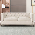 Velvet Tufted Sleeper Sofa Bed with Wood Legs B942