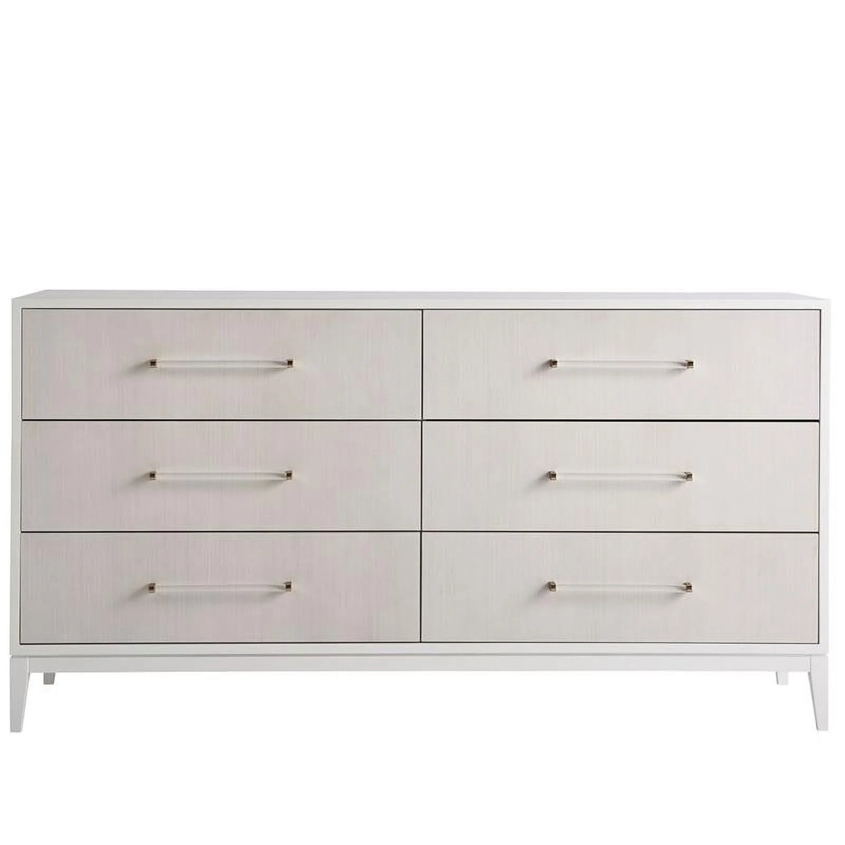 White Wood Dresser with Six Drawers F168