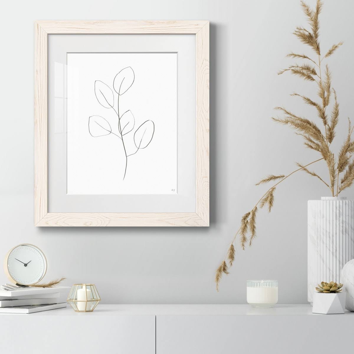 Framed Print 20x24 White M76516