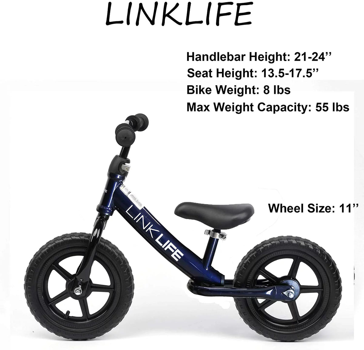 Blue 12 Inch No Pedal Kids Balance Bike K3387