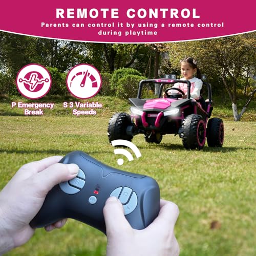 24V 2 Seat Electric Ride on Toy Car with 4 75W Motors N2629