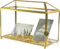 Gold Glass Card Box with Lid X65153