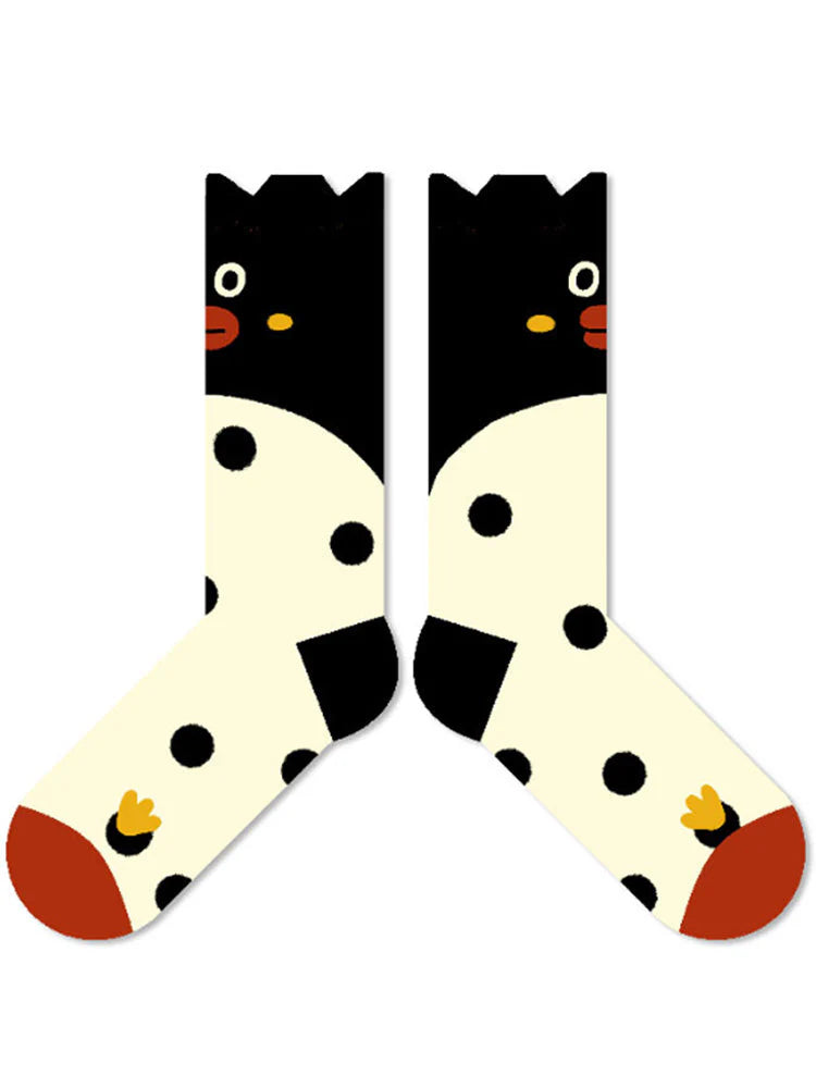 Cute Cartoon Penguin Polka Dot Socks Z434