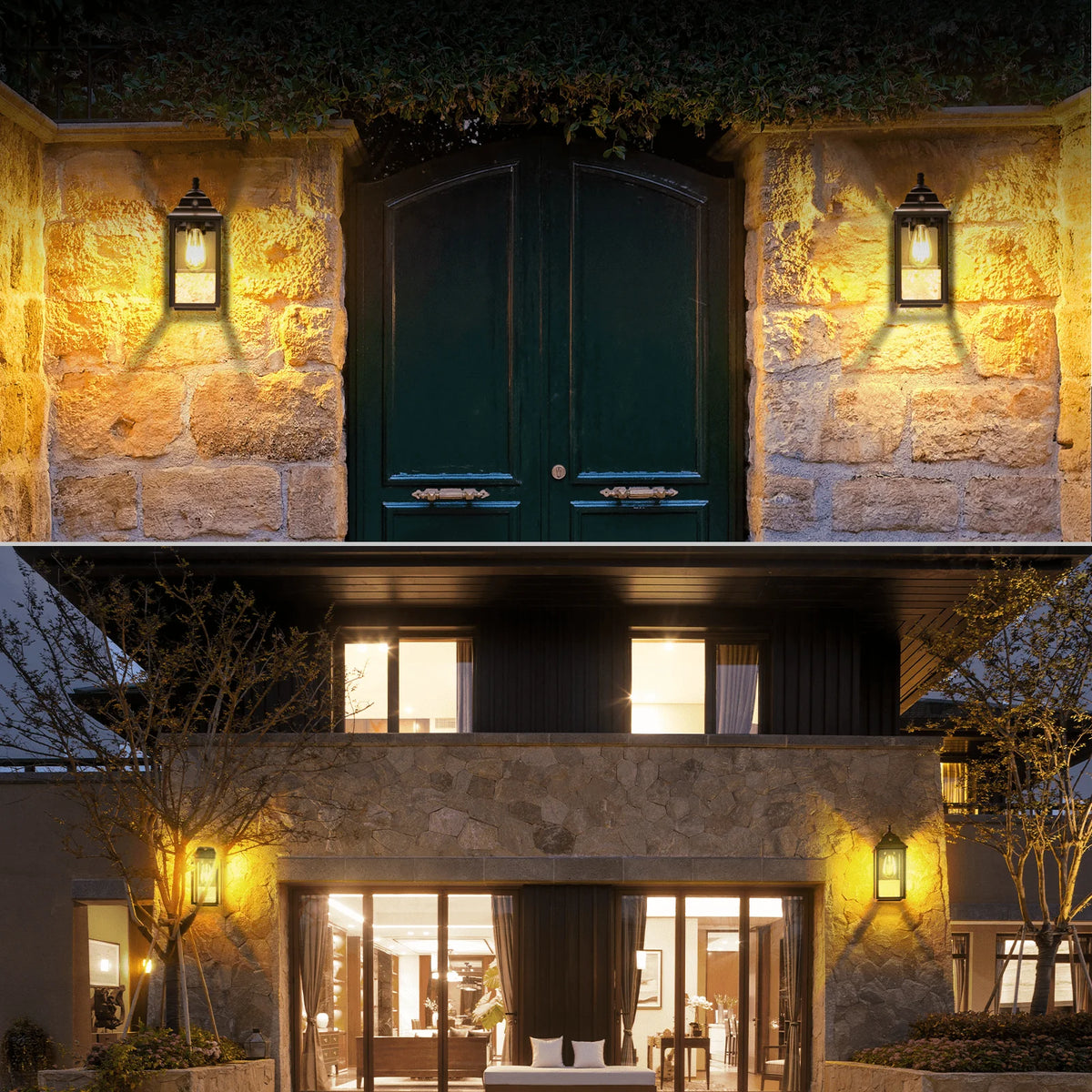 Black Outdoor Wall Sconce 2 Sets S987