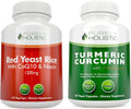 Red Yeast Rice 1200mg & Niacin + Organic Turmeric Curcumin 700mg & Bioperine 240 Vegetarian Capsules P177426