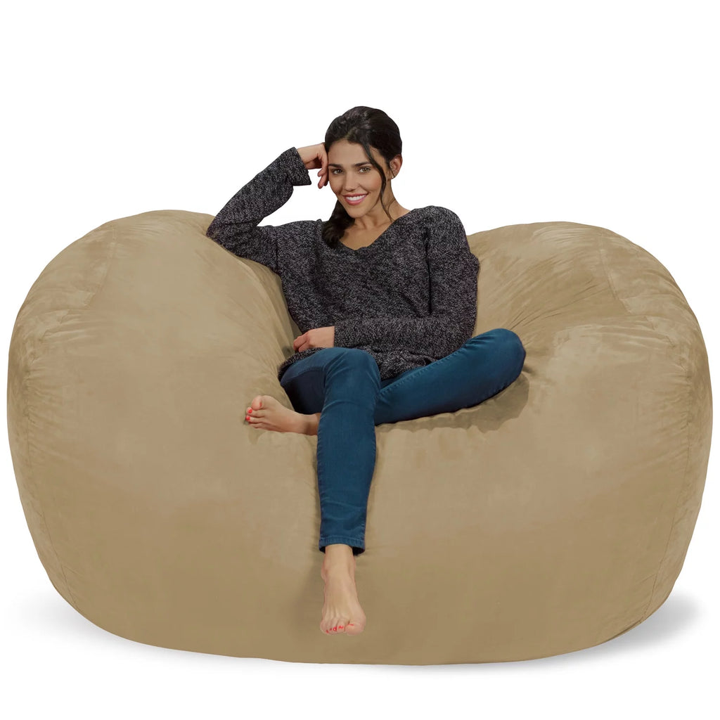 Memory Foam Lounger with Ultra Fur Cover, 6 ft, Ultra Fur Red U4381
