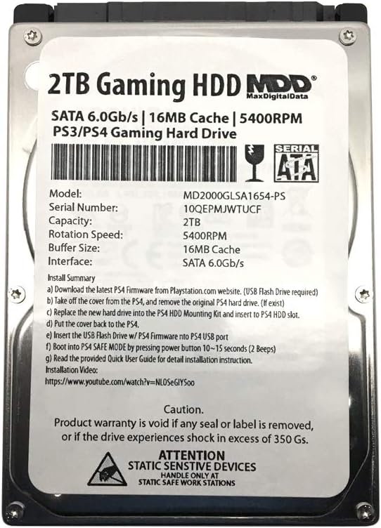2TB 5400RPM 8MB Cache SATA 6.0Gb/s 2.5 Hard Drive F8694