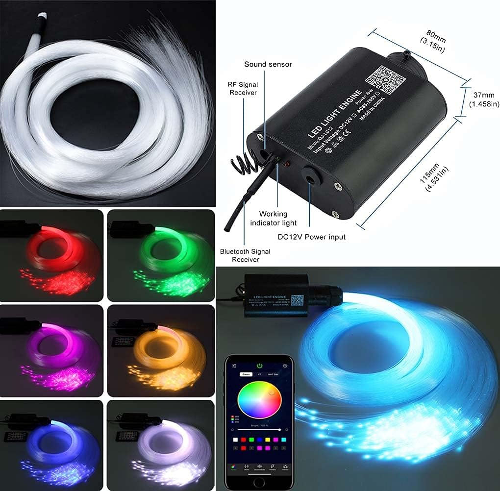 16W RGBW LED Fiber Optic Star Ceiling Light Kit F300