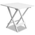 White Acacia Wood Outdoor Folding Square Coffee & Side Table B2184