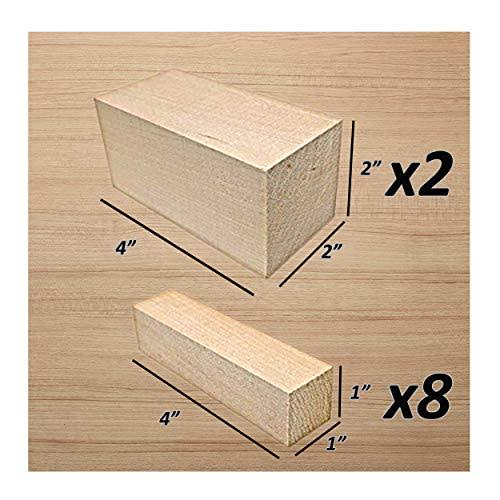 Wood Carving Kit with 10 Basswood Blocks and 8 Piece Set C734125