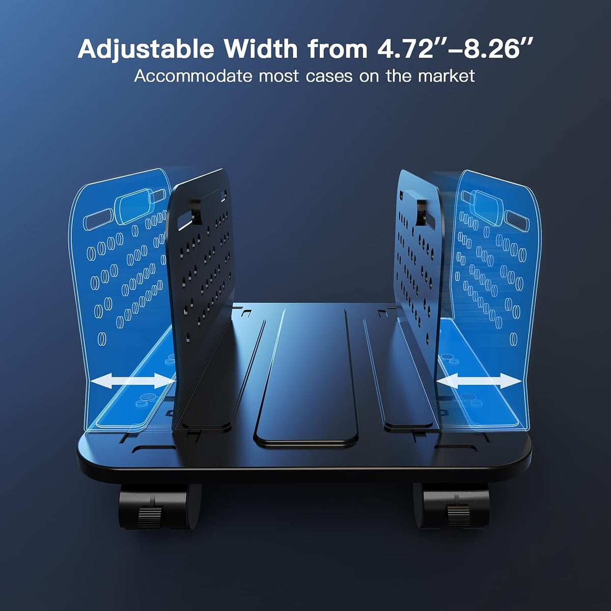 Adjustable Mobile CPU Stand with Locking Caster Wheels B32917