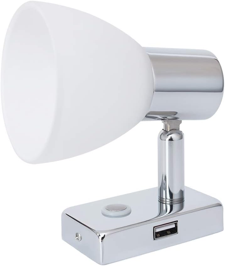 12V LED Reading Light with USB Port Touch Switch Dimmable Warm Two Pack H20878
