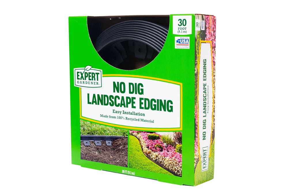 Black Plastic Edging 30 ft. with Spikes H9461