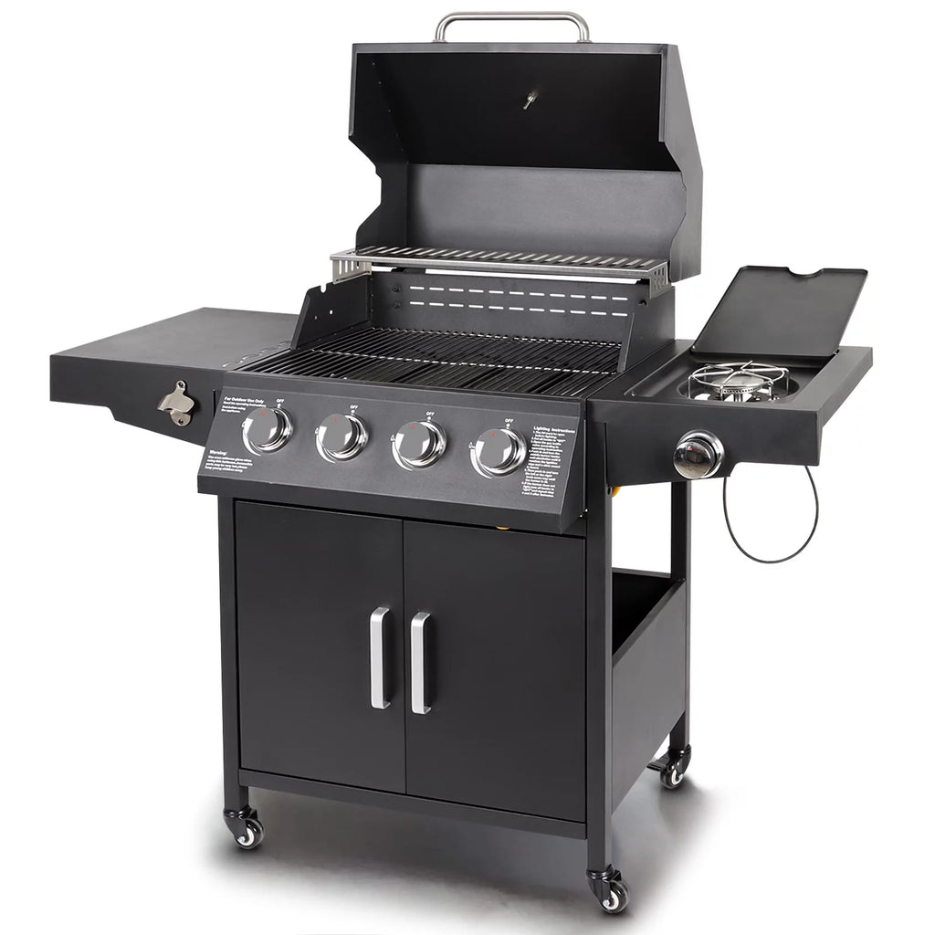 4-Burner Propane Gas Grill with Side Burner O52990