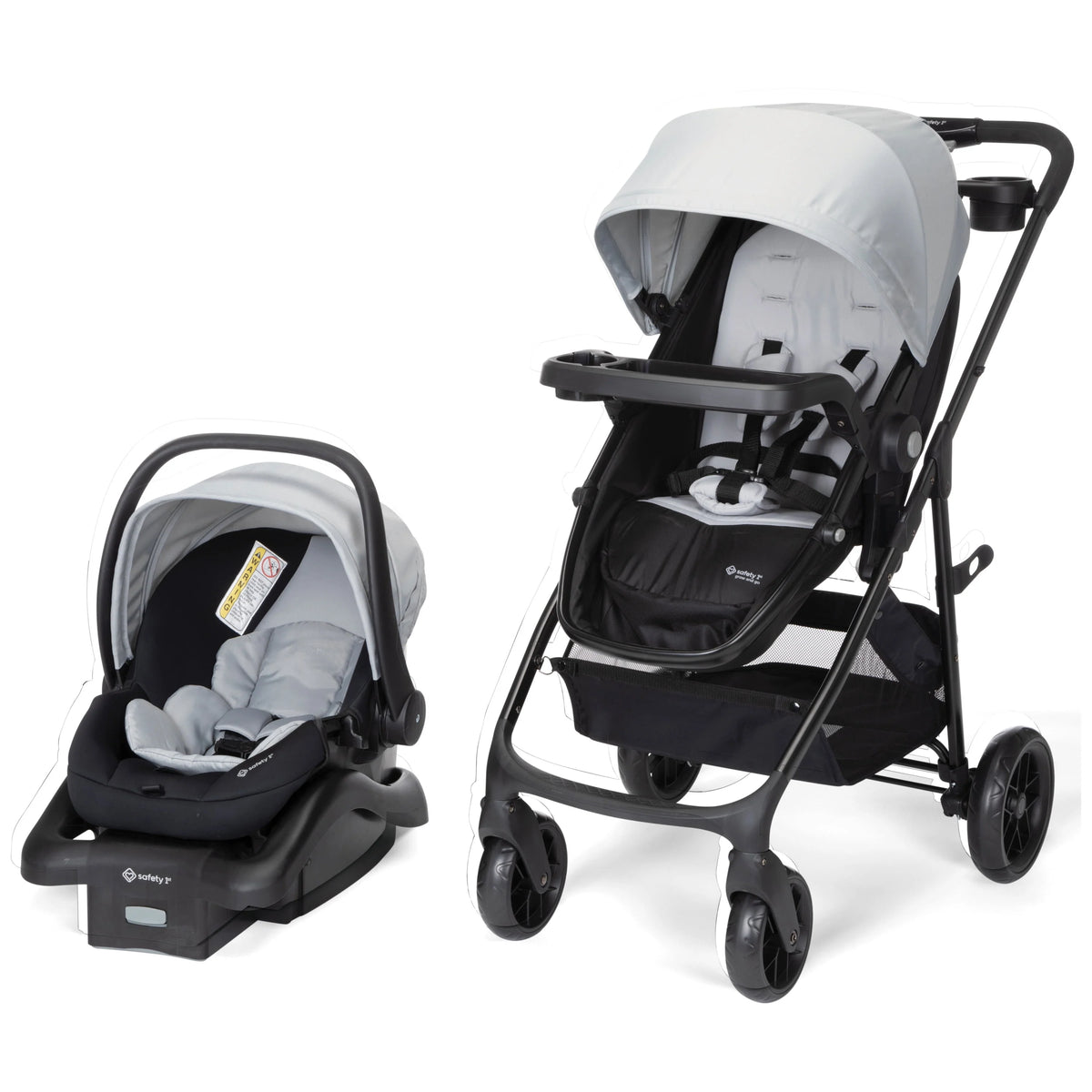 Grey Modular Travel System Stroller with Infant Car Seat C888