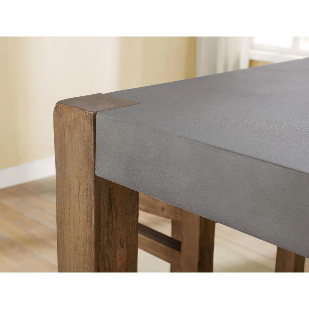 Gray Modern Wood Dining Table with Two Benches Y2705