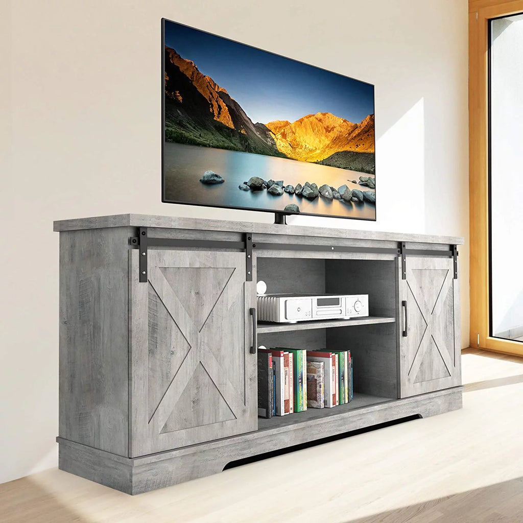 59" Sliding Barn Door TV Stand B314