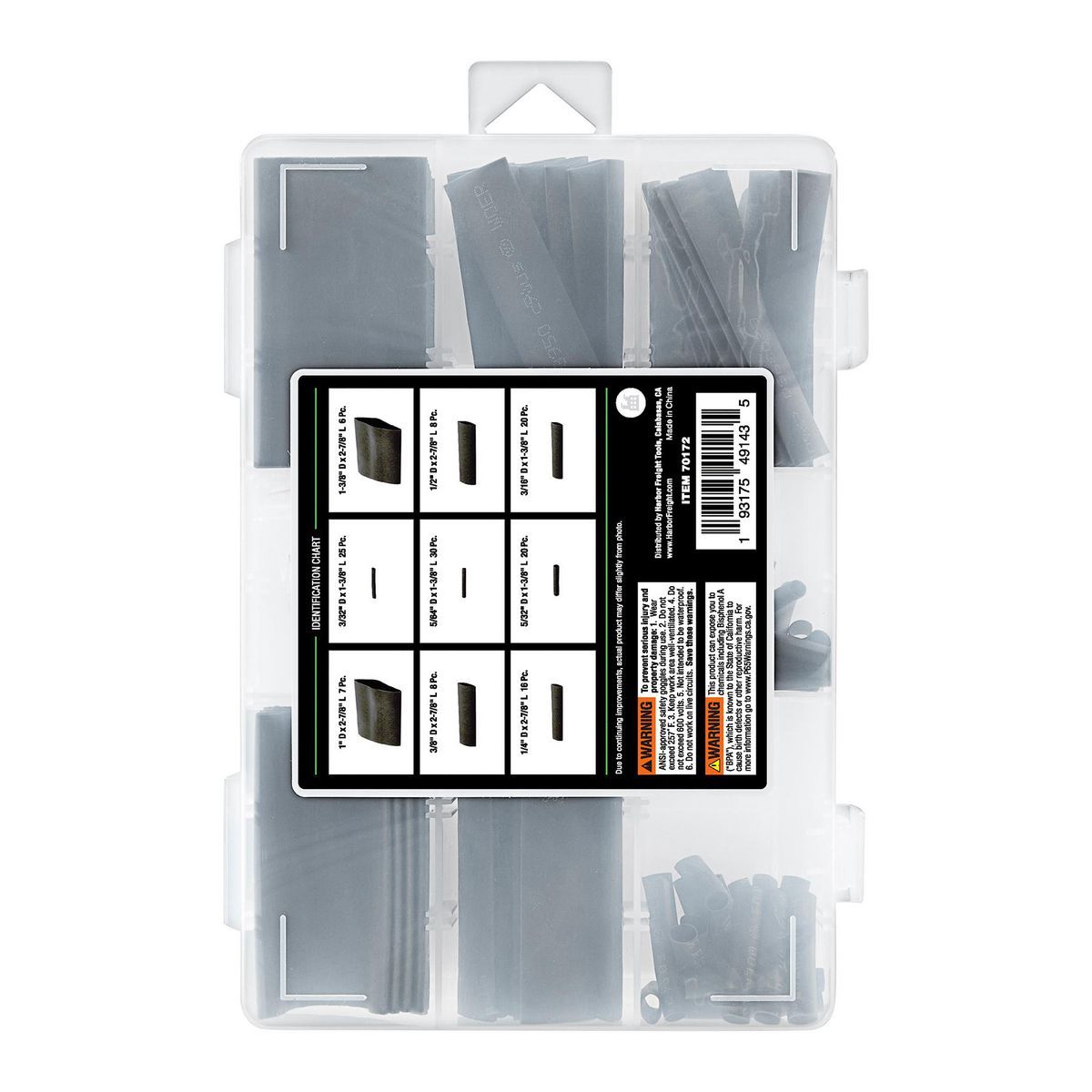 Heat-Shrink Tubing Assortment with Case, 140-Piece V1324