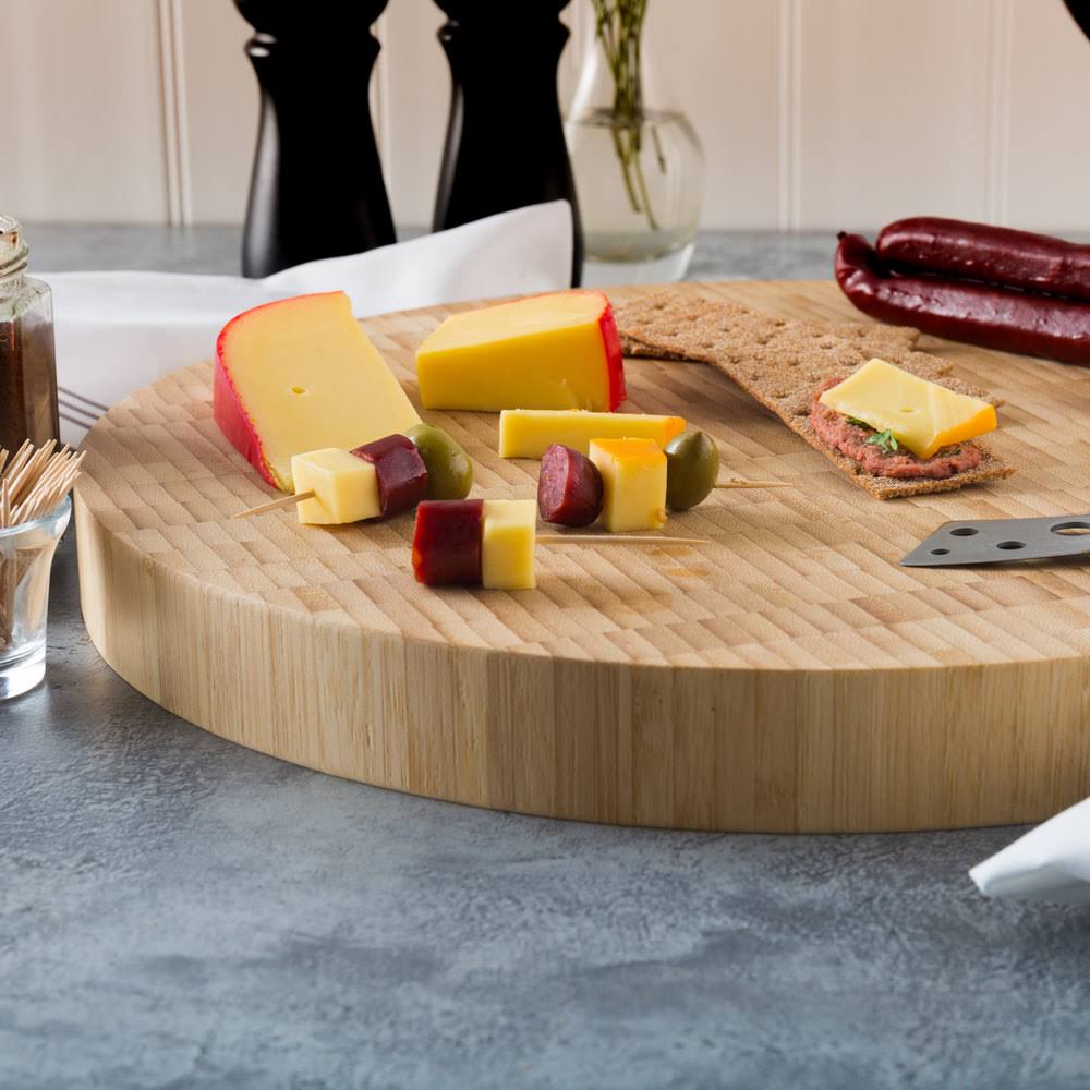 16x22 Bamboo Butcher Block Serving Board K790030
