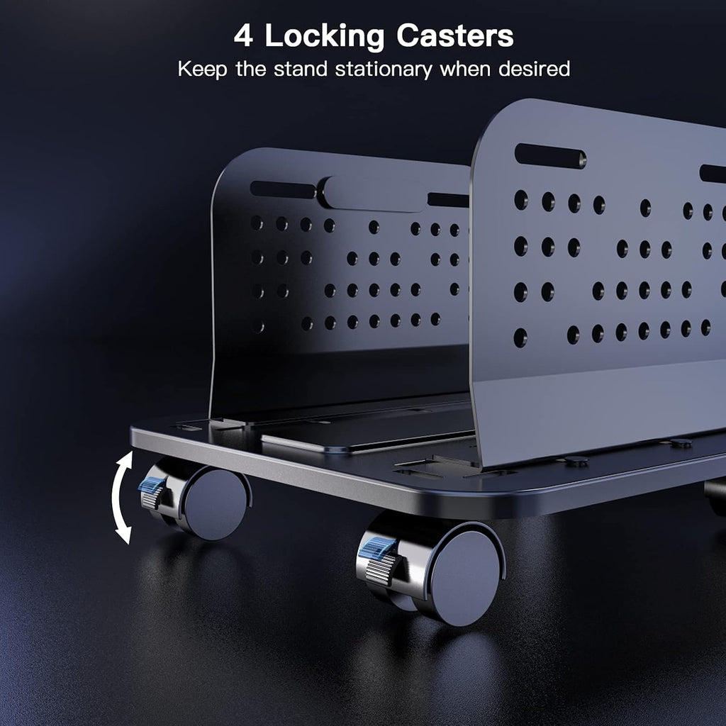 Adjustable Mobile CPU Stand with Locking Caster Wheels B32917