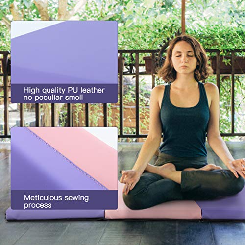 Portable Foldable Gymnastics Tumbling Mat with Carrying Handles G724481