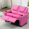 Pink PU Leather Kids Recliner Chair W4755