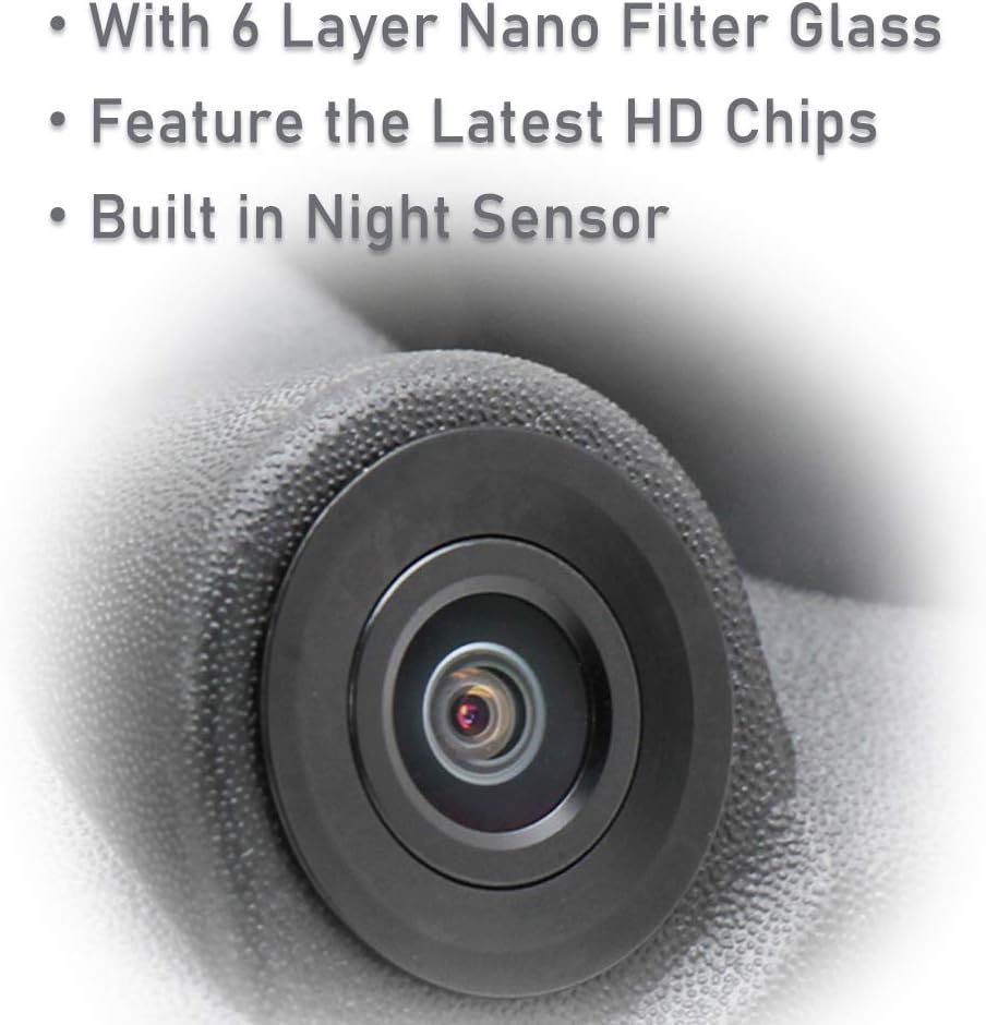 Black Chrome Rear View Camera for Pickup Truck T733