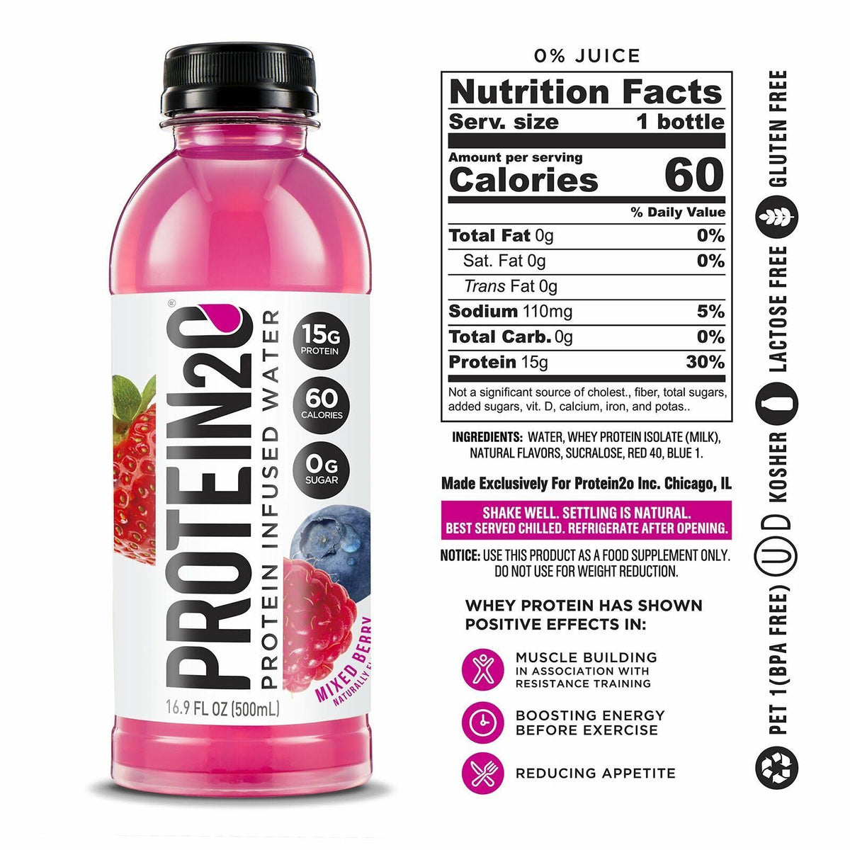 Low Calorie Whey Protein Drink 16.9 oz Pack of 12 U601587