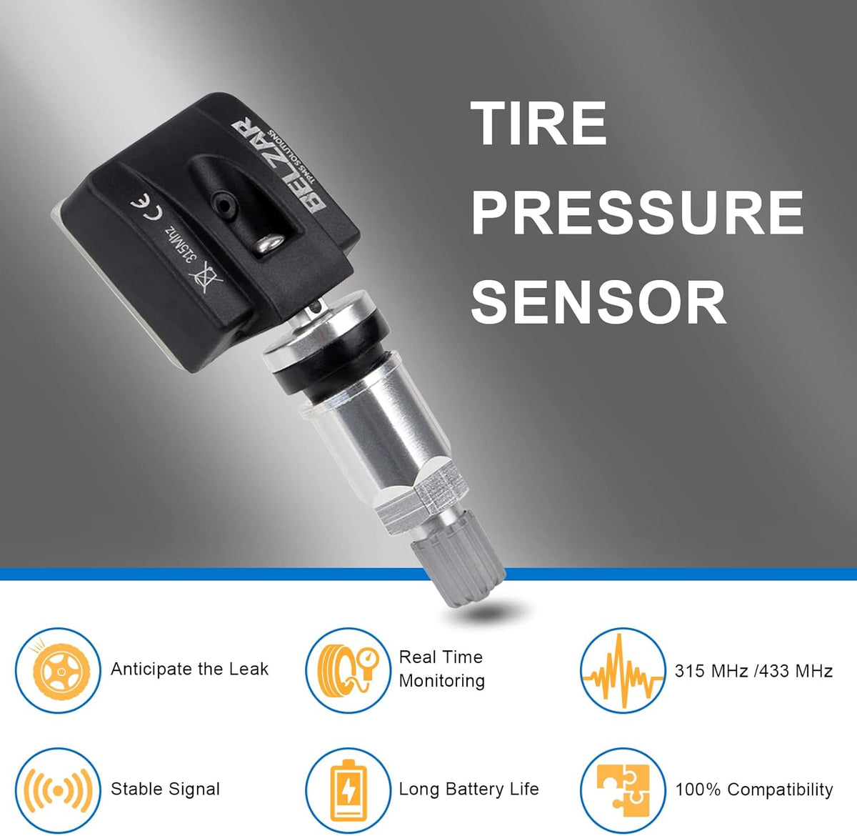 TPMS Tire Pressure Sensors 315MHz Preprogrammed Replacement 4 Pack V924553