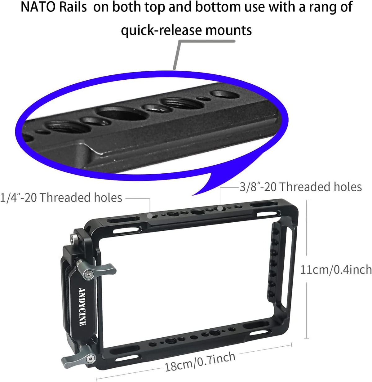Monitor Cage with Sunhood and HDMI Cable Clamp Q2837