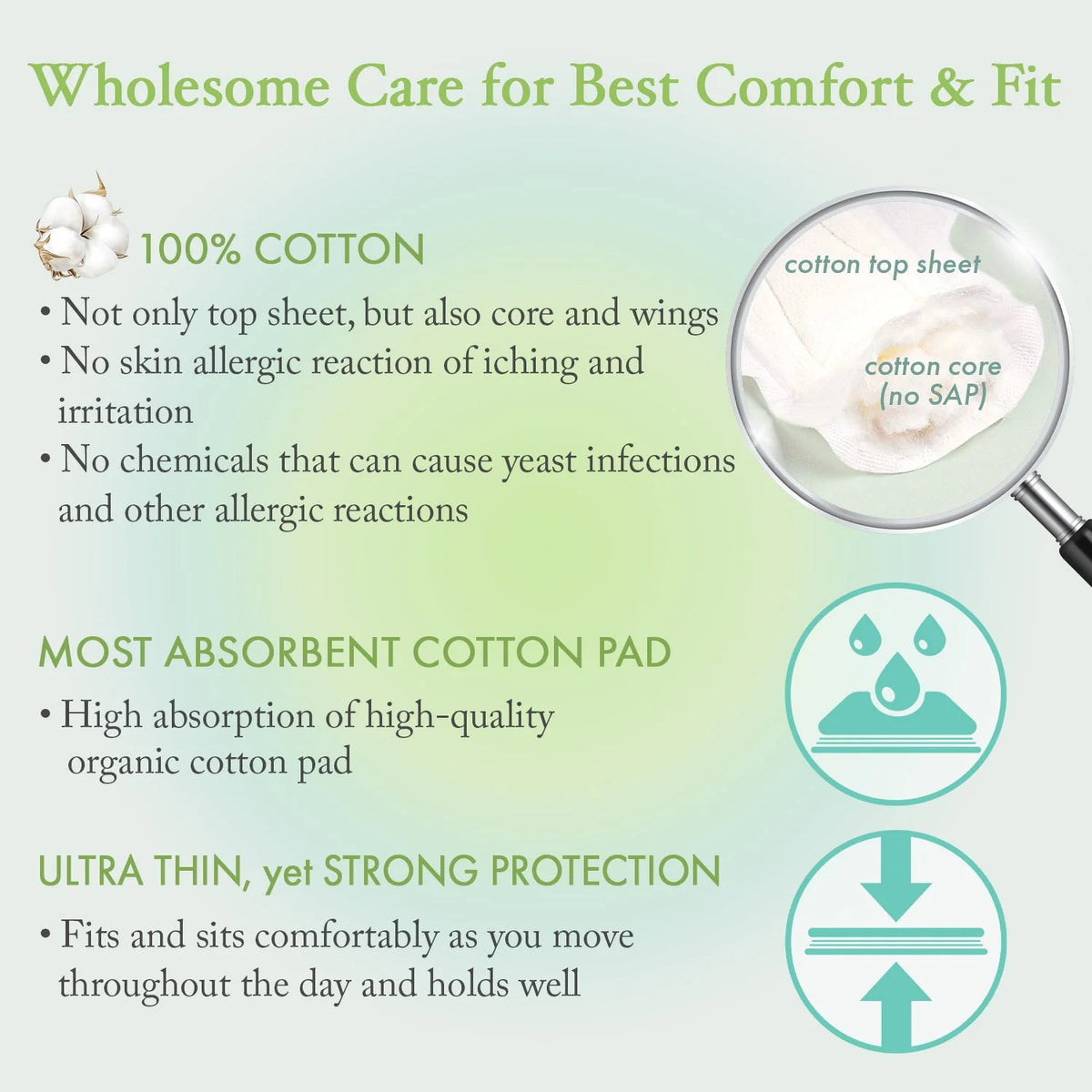 Regular Size Organic Cotton Pads 14 Count E8700