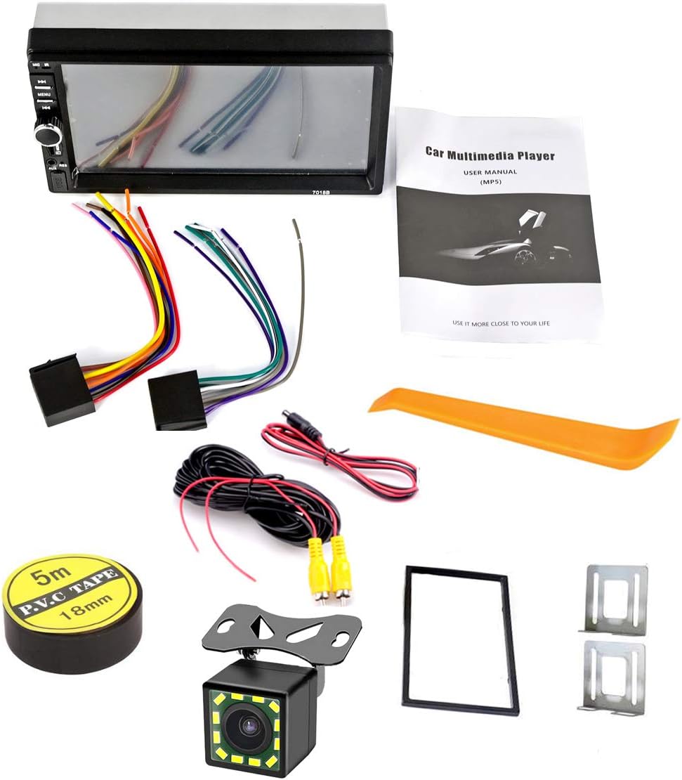 Double Din Car Stereo with Bluetooth & Rear-View Camera L675