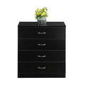 4 Drawer Black Nightstand J572652