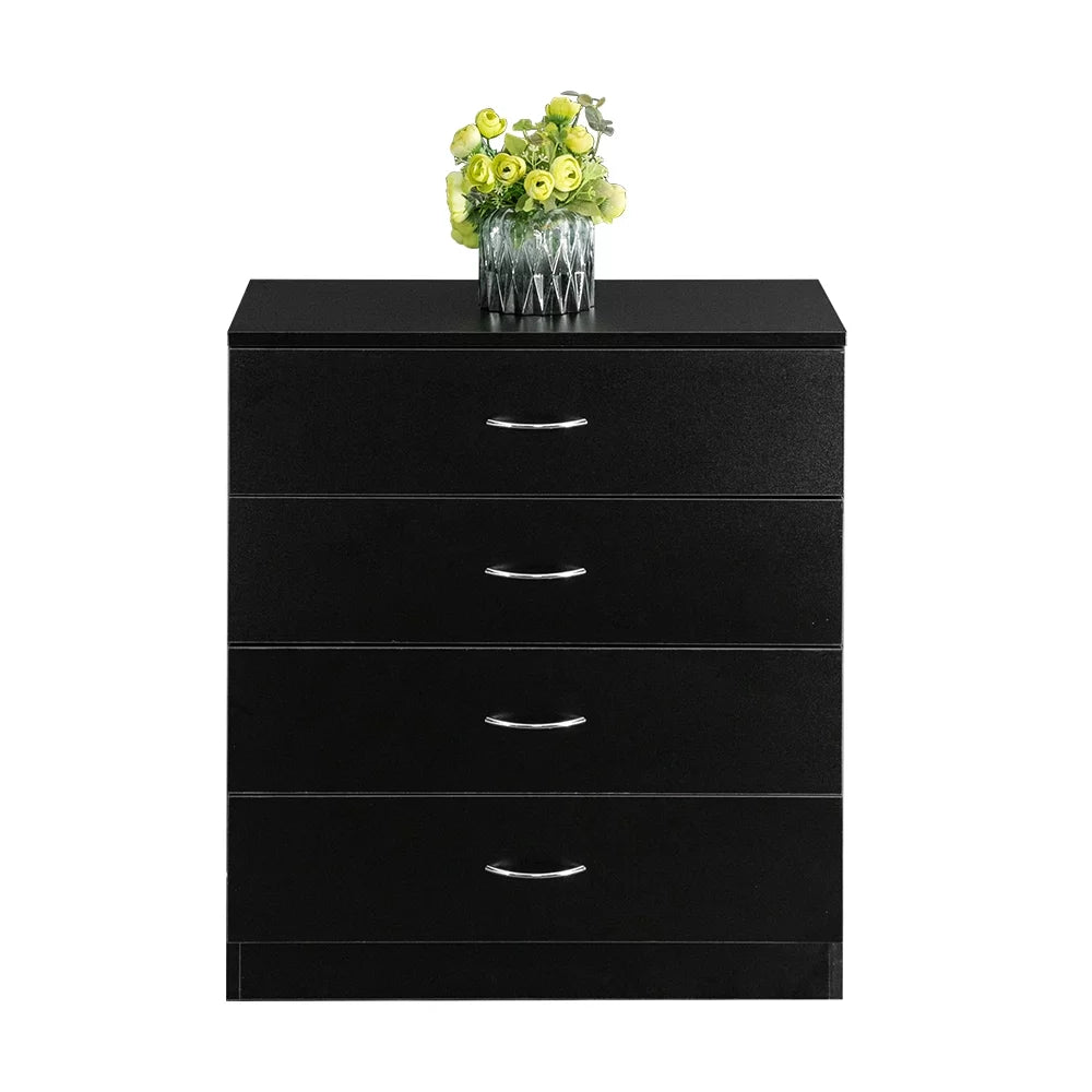 4 Drawer Black Nightstand J572652