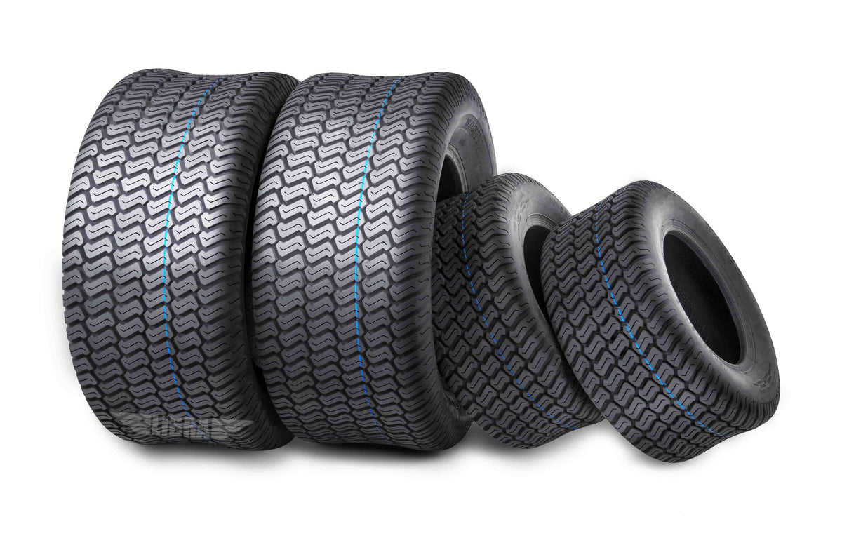 Set of 4 Lawn Mower Turf Tires 16x6.5-8 Front & 23x9.5-12 Rear W94592