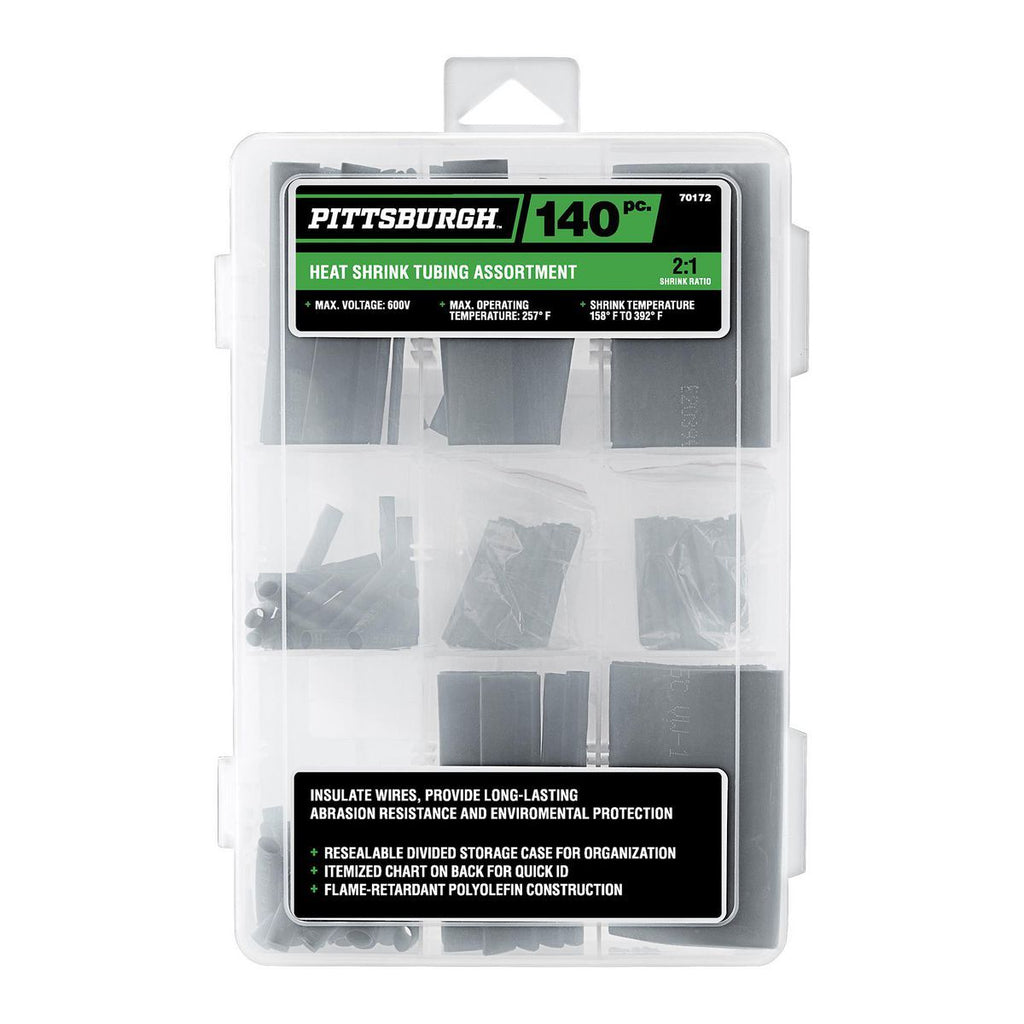 Heat-Shrink Tubing Assortment with Case, 140-Piece V1324