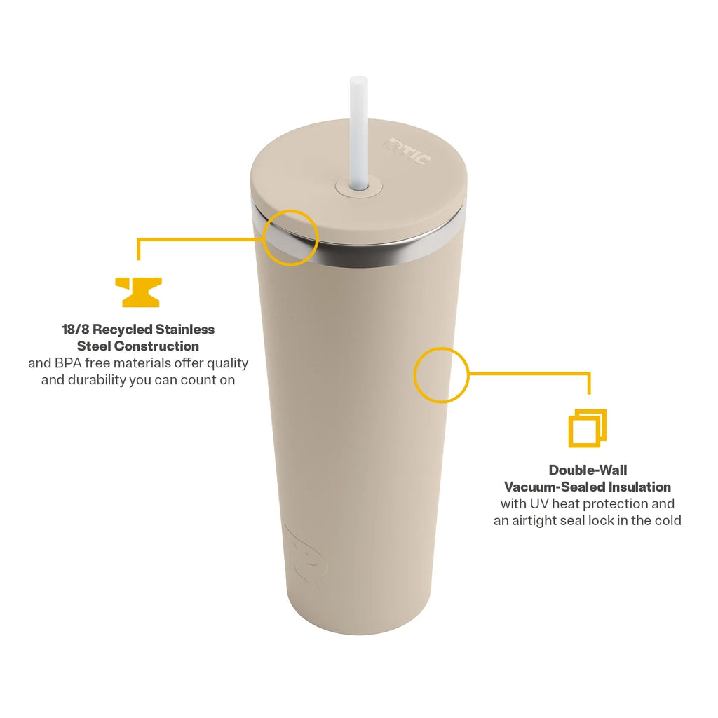 28 oz Ceramic Lined Tumbler with Straw Lid G54843
