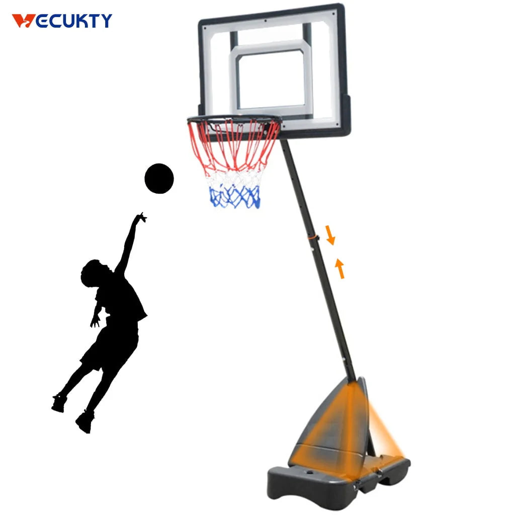 Portable Acrylic Adjustable Height 5-7' Basketball Hoop F5505