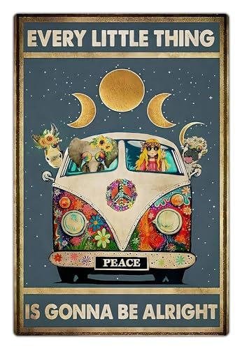 Vintage Hippie Poster Aluminum 12 * 8 Inch P891