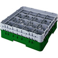 Green 16 Compartment Glass Rack P924