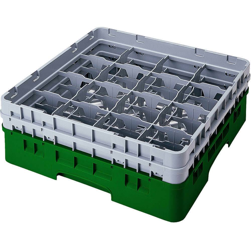 Green 16 Compartment Glass Rack P924