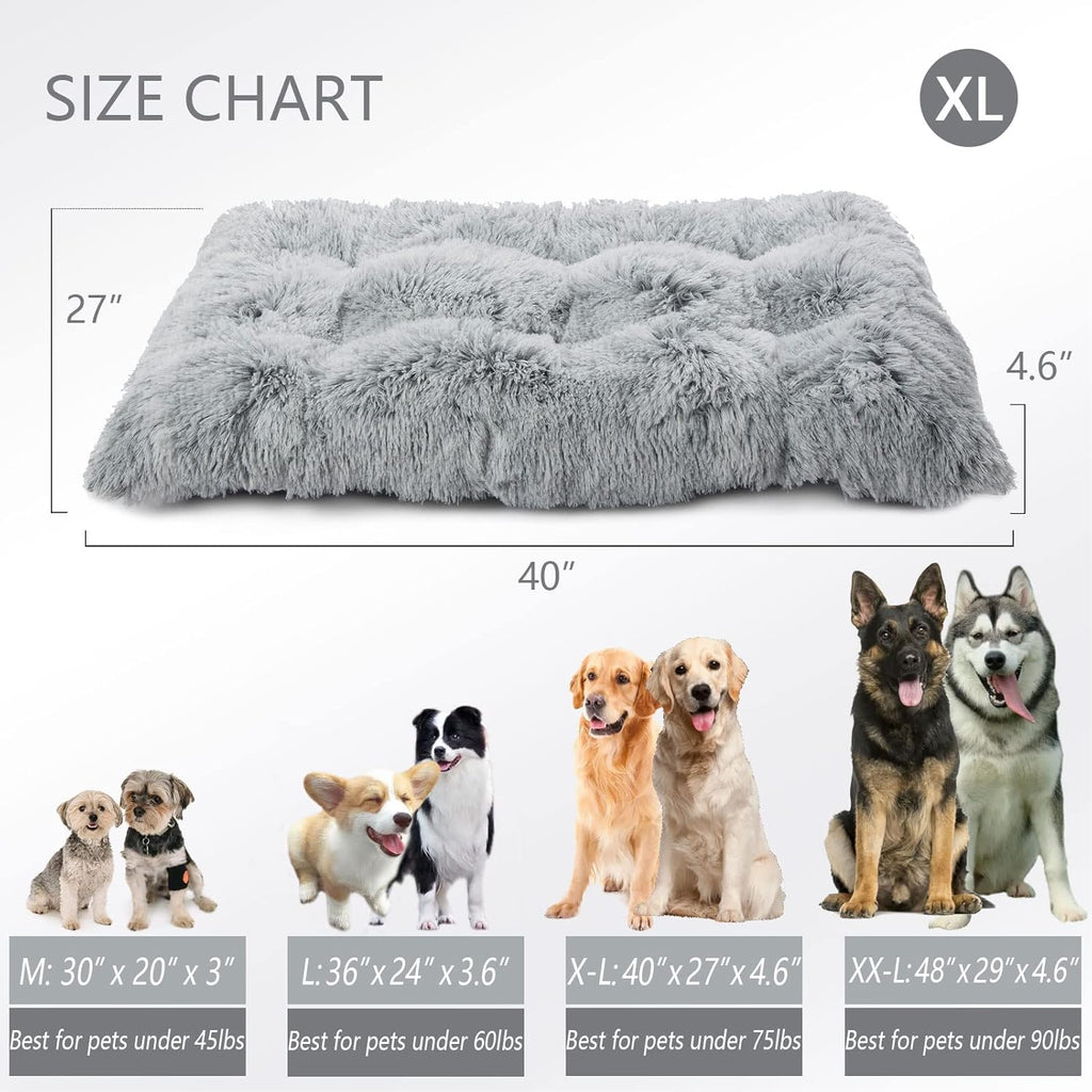 Large Plush Washable Dog Bed with Anti-Slip Bottom Y729919