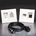 White Recessed Pro-Power Kit with Straight Blade Inlet E6221